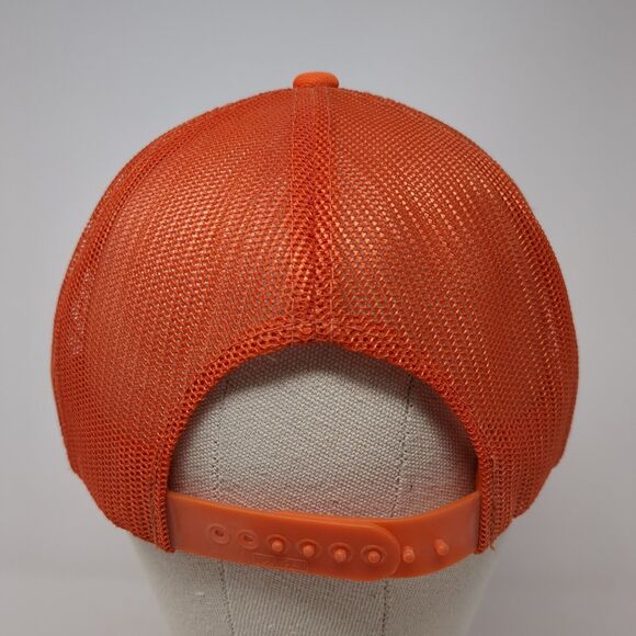 Yellow Snapback Trucker Hat Orange OS Adjustable Mesh Back 6 Panel YoungAn - Picture 5 of 8